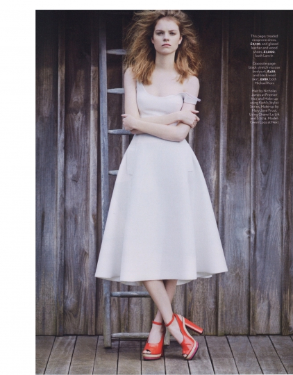 Gwen Loos for Marie Claire UK January 2014 photographer Michael Sanders 